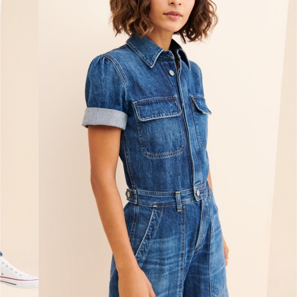 Citizens of Humanity • miki denim coveralls (belted denim jumpsuit) - Picture 2 of 8